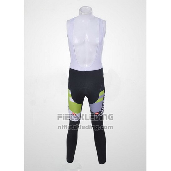 2011 Fietskleding Liquigas Cannondale Zwart en Groen Lange Mouwen en Koersbroek